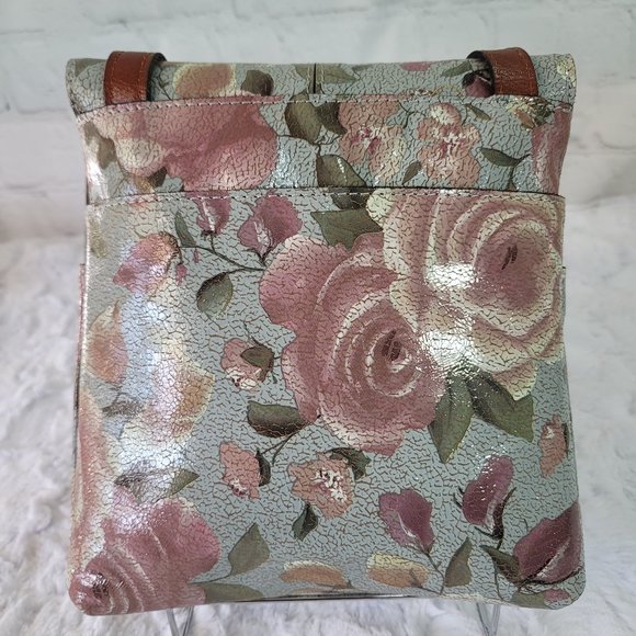 NWT Patricia Nash Crackled Rose Garden Collection Crossbody - Picture 4 of 14